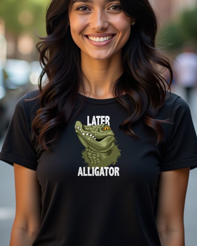 Later Alligator - Alligator Head Goodbye Design โ T-Shirt