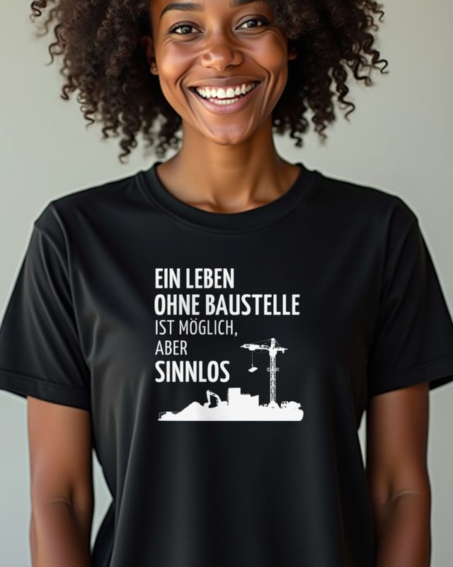 Leben ohne Baustelle ist möglich aber sinnlos - Bauherr – T-Shirt