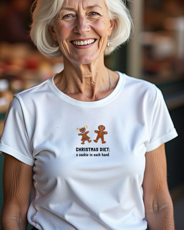 Lebkuchen Diät Kekse - Lustiger Weihnachts Diät Spruch – T-Shirt