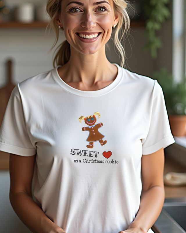 Gingerbread Girl - Sweet as a Christmas Cookie - Cute – T-Shirt
