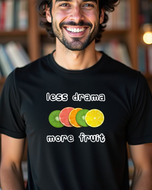 Less Drama More Fruit - Funny Citrus Fruit Slices Quote β T-Shirt