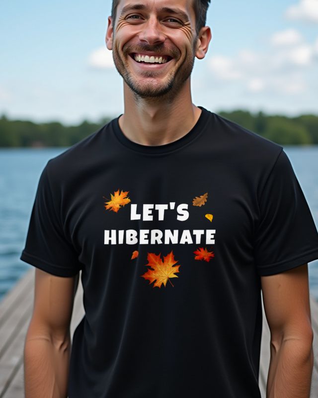 Let’s hibernate - Lustiges Herbst Motiv für Langschläfer