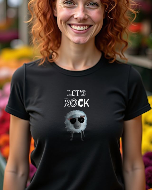 Let’s Rock Schaf - Lustiges Rock Musik Shirt für Schaffans – T-Shirt