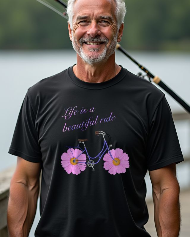 Life Is a Beautiful Ride - Bicycle with Flowers β T-Shirt