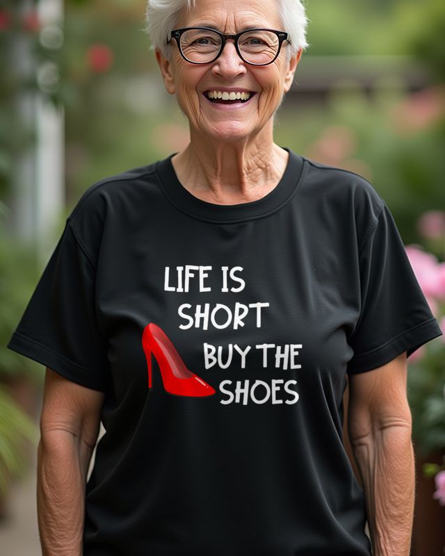 Life Is Short Buy The Shoes - Funny Shoe Lover Saying β T-Shirt