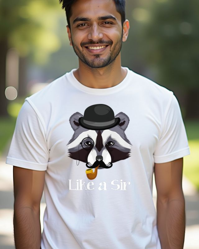Raccoon Like A Sir - Classy Trash Panda Humor Gift – T-Shirt