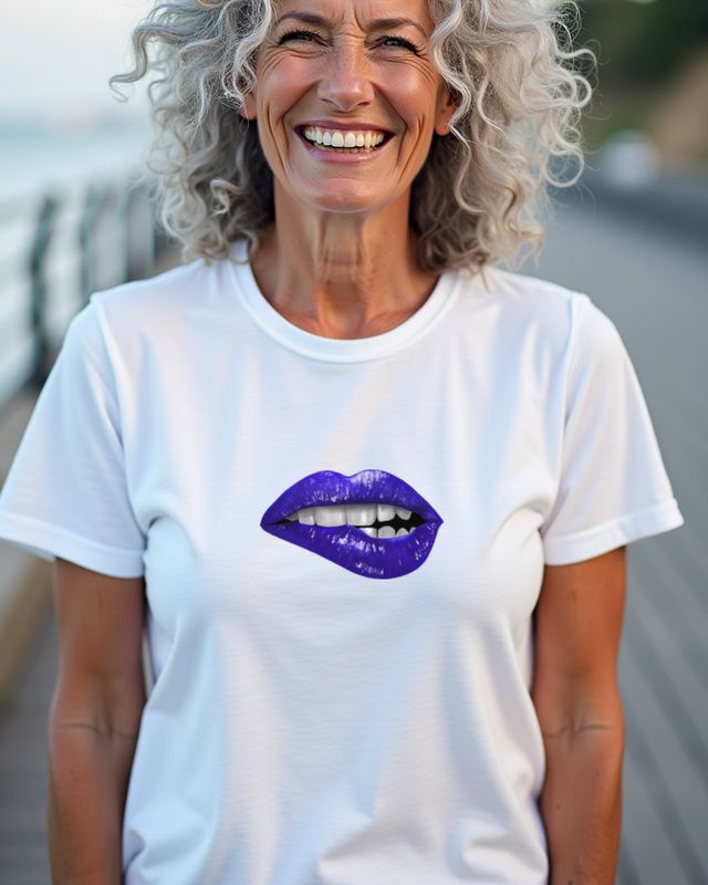 Purple Lips - Kiss Mouth Design for Purple Lovers