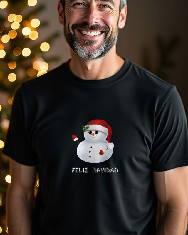 Kleiner Schneemann Feliz Navidad - Spanisches Weihnachten – T-Shirt
