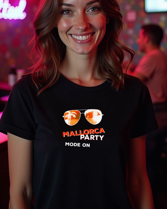 Mallorca Party Mode on - Lustiges Malle Urlaub Motiv – T-Shirt