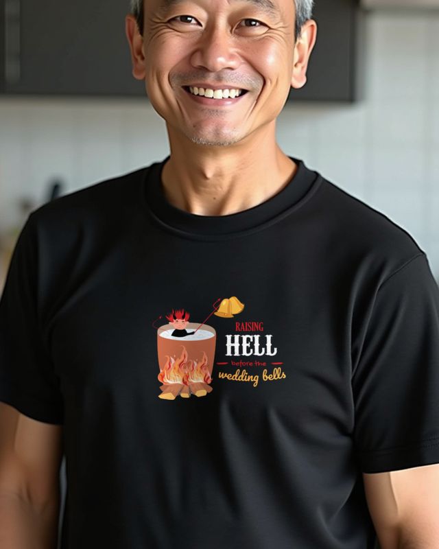 Married Raising Hell - Funny Wild Newlywed Party Shirt β T-Shirt