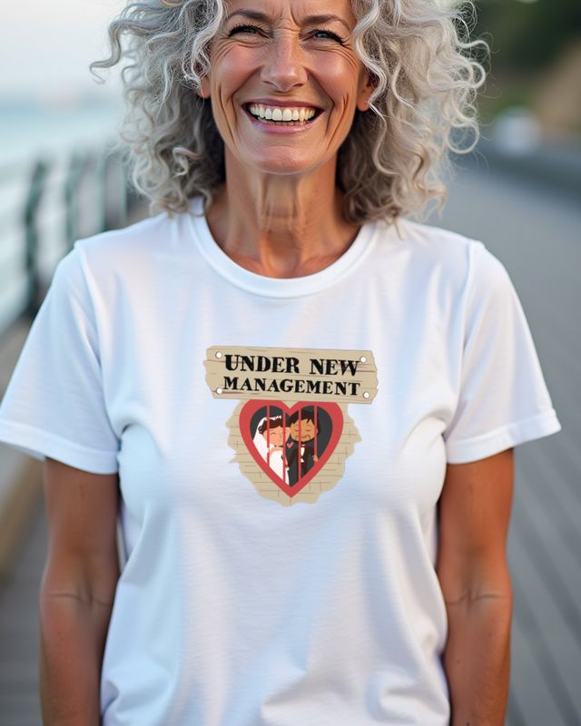 Married Under New Management - Lustiges Bräutigam Shirt – T-Shirt