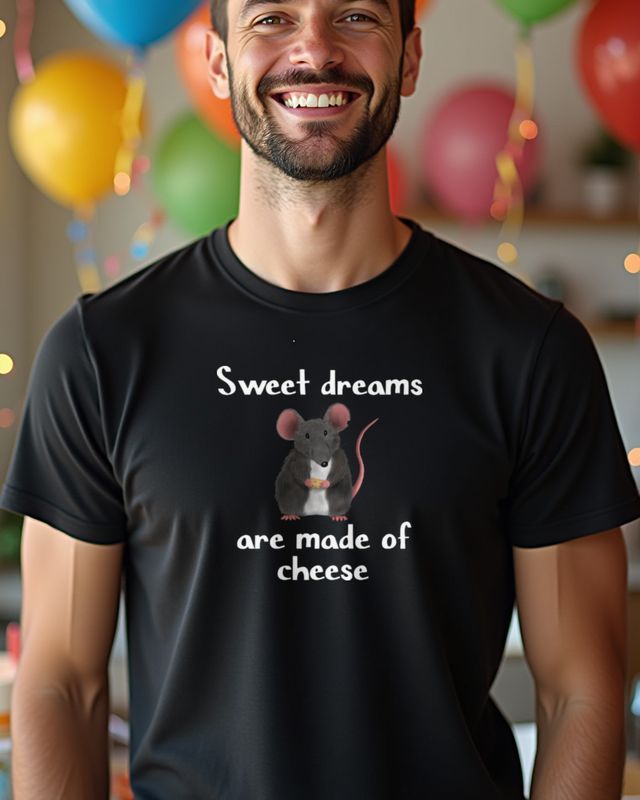 Maus Dreams made of cheese - Lustiges Käse Geschenk – T-Shirt