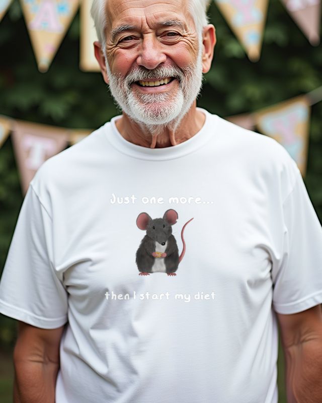 Maus One more before diet - Lustiger Diät Spruch – T-Shirt