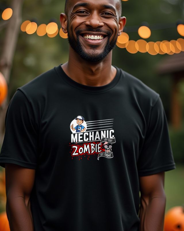 Mechanic by Day Zombie by Night - Halloween Mechanic Shirt β T-Shirt