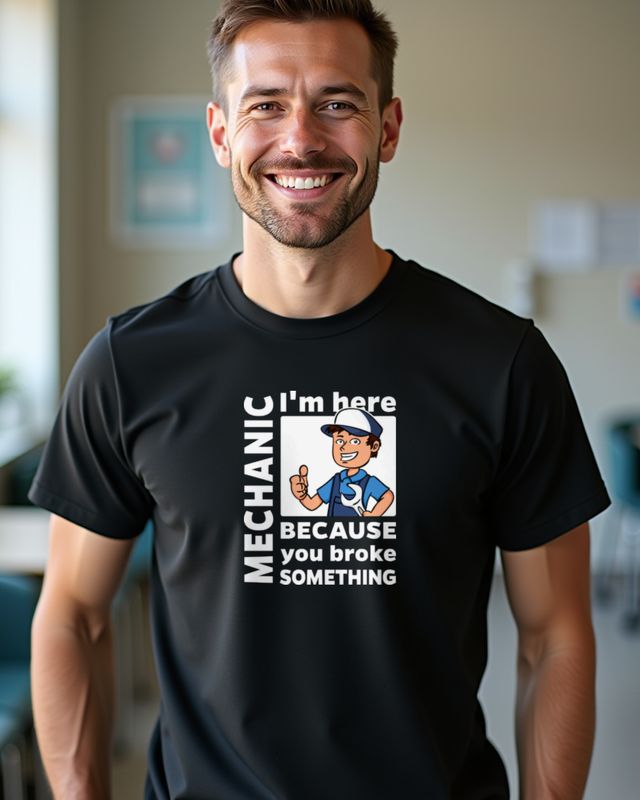 Mechanic I’m Here - Funny Auto Mechanic Saying Shirt – T-Shirt