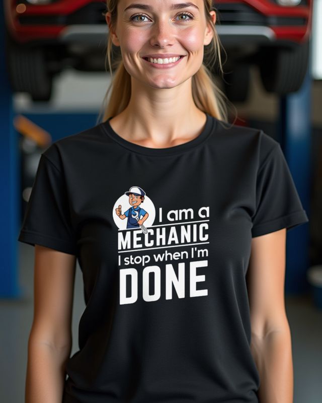Mechanic - I Stop When I’m Done - Hard Working Mechanic – T-Shirt