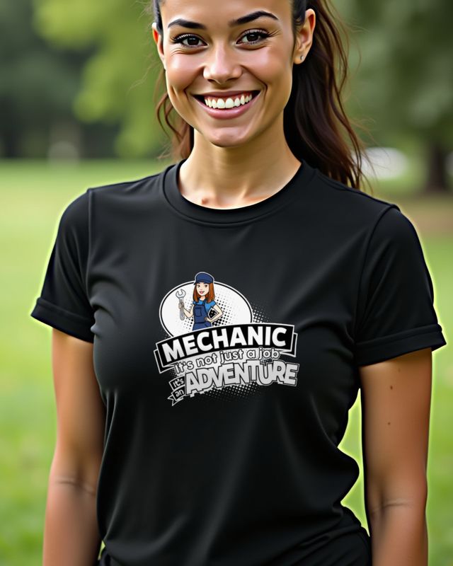 Mechanic Not a Job but an Adventure - Mechanikerin Shirt – T-Shirt