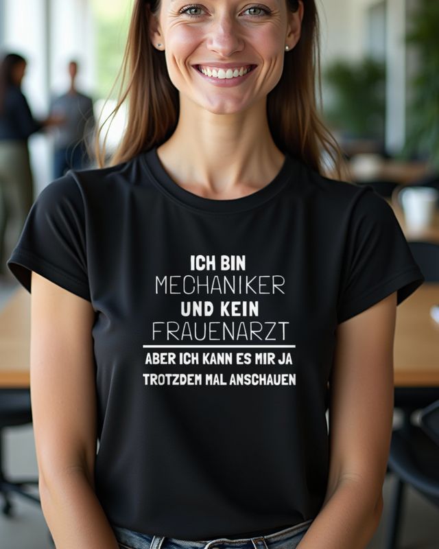 Mechaniker und kein Frauenarzt - German Mechanic Joke – T-Shirt