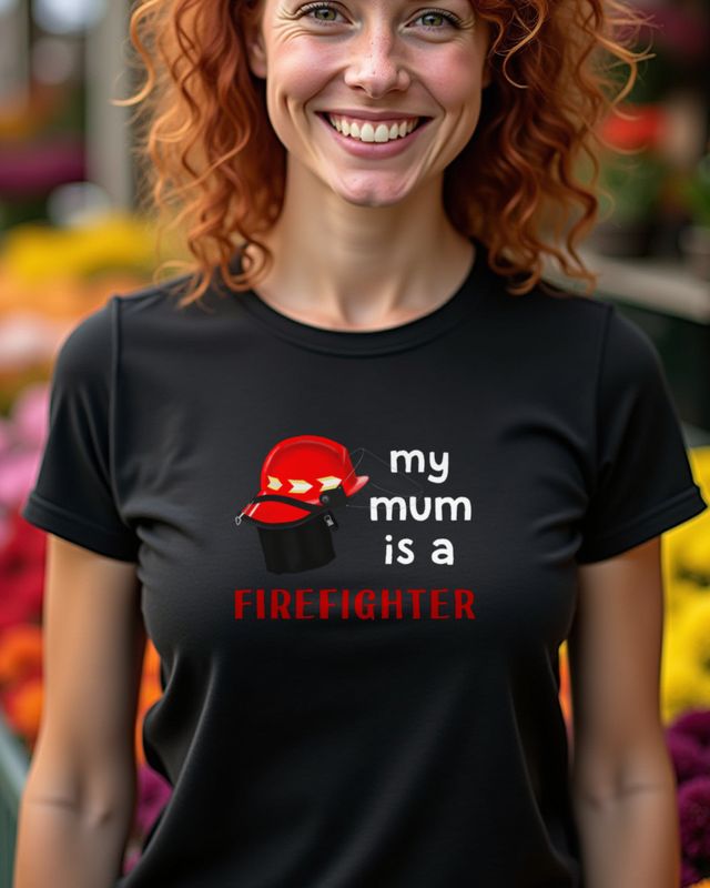 My Mum is a Firefighter - Proud Firefighter Kid Gift – T-Shirt