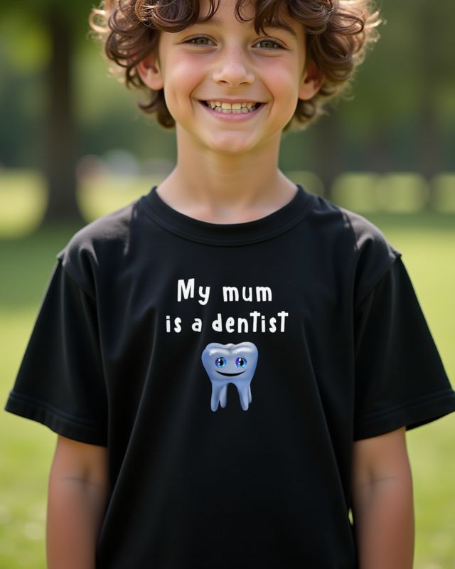 Meine Mama ist Zahnärztin - Lustiges Geschenk Zahnarzt – T-Shirt