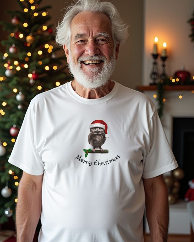 Merry Christmas Says the Angry Owl - Funny Christmas – T-Shirt