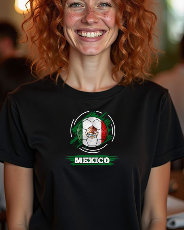Mexico Fan Design with Flag - Heritage Pride Gift – T-Shirt