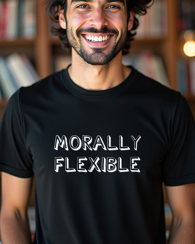 Morally Flexible - Lustiger Spruch mit Augenzwinkern – T-Shirt