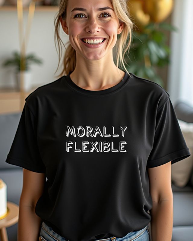 Morally Flexible - Funny Sarcastic Saying Gift – T-Shirt