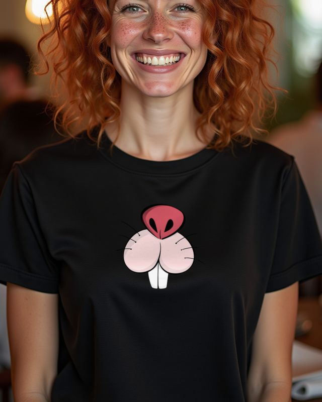 Hasen Mund - Süßes Kaninchen Schnute Motiv für Tierfreunde – T-Shirt