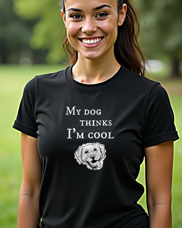 My Dog Thinks I Am Cool - Lustiges Geschenk Hundebesitzer