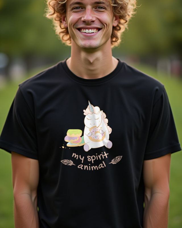My Spirit Unicorn - Lustiges Einhorn Motiv – T-Shirt