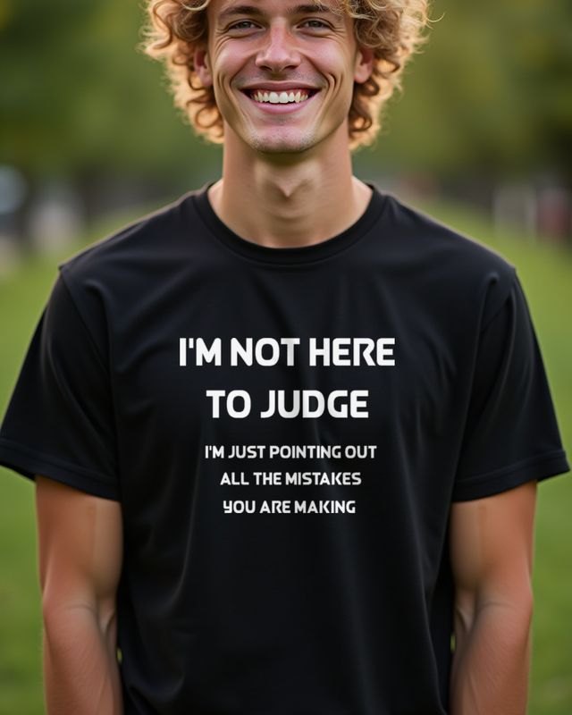 Not Here to Judge Just to Point Out All Your Mistakes β T-Shirt