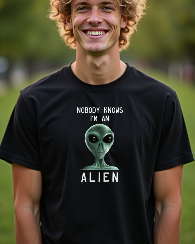 Nobody knows I am an Alien - Lustiges UFO Shirt – T-Shirt