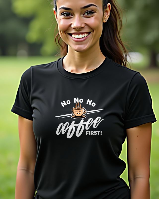 No No No - Lustiges Kaffee Motiv für Morgenmuffel – T-Shirt