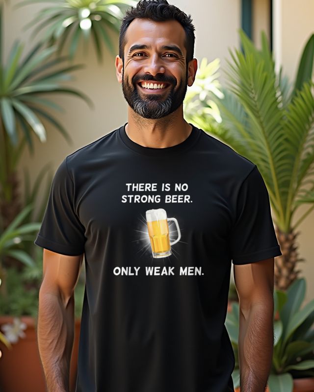 No strong Beer only weak Men - Funny Beer Saying