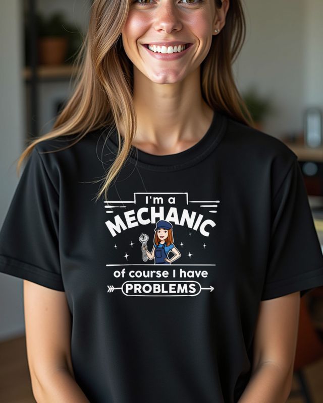 Of Course I Have Problems - Funny Woman Mechanic Shirt β T-Shirt