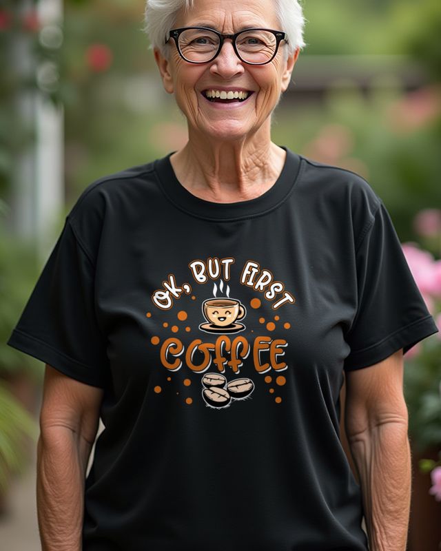 OK But First Coffee - Gift for Coffee Drinkers β T-Shirt