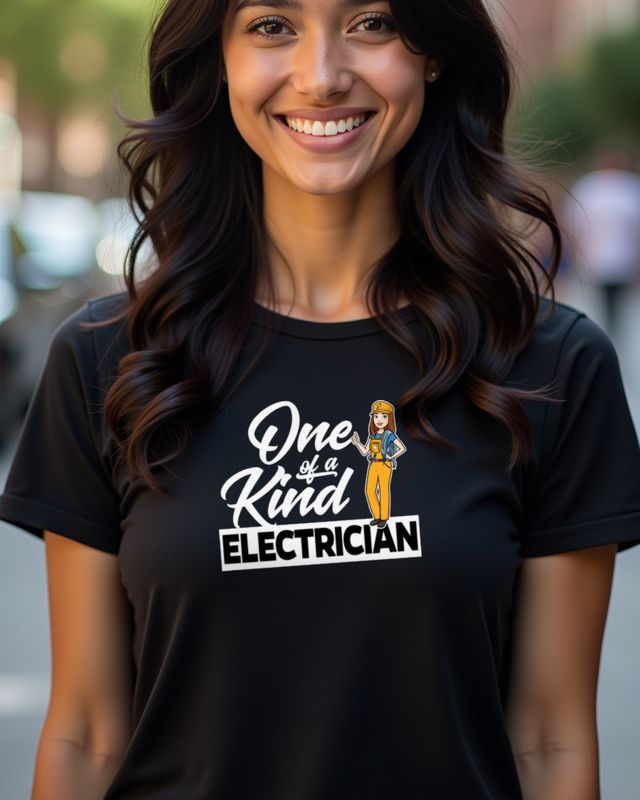One of a Kind Electrician - Elektrikerin Geschenk – T-Shirt
