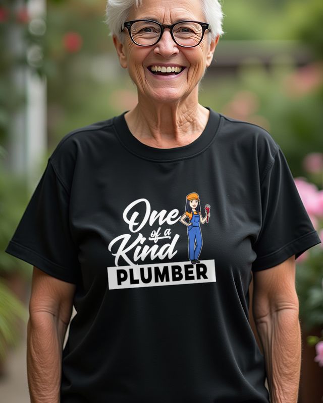 One of a Kind Female Plumber - Klempnerin Geschenk – T-Shirt