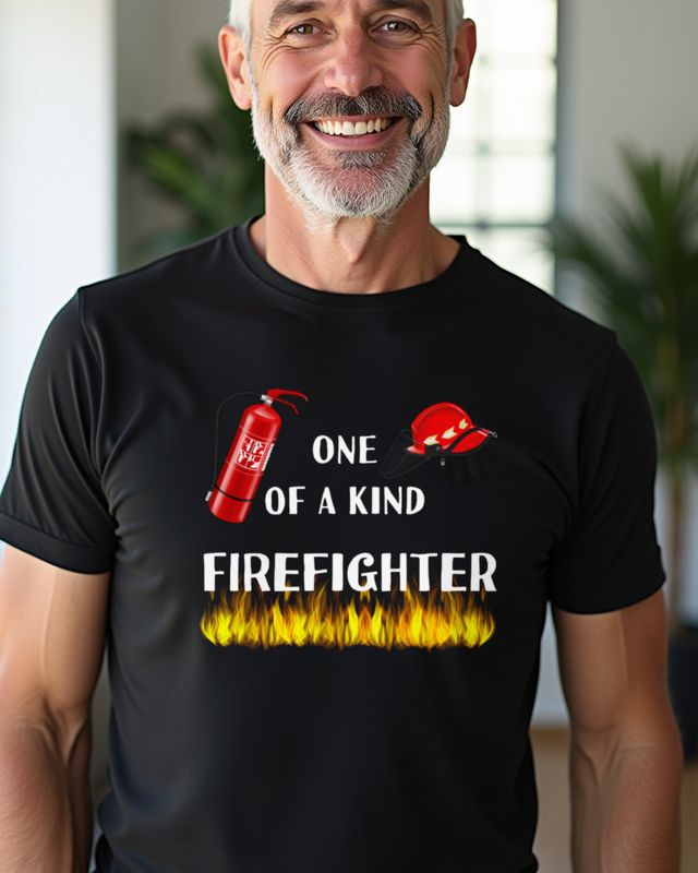 One of a Kind Firefighter - Einzigartiger Feuerwehrmann – T-Shirt
