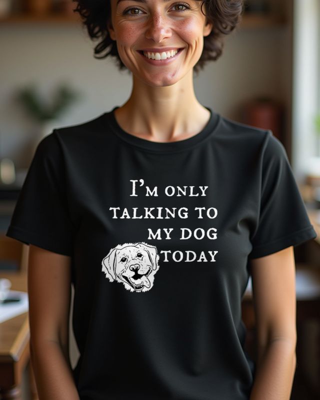 Only Talking to My Dog Today - Labrador Spruch Geschenk – T-Shirt