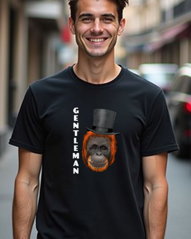 Orang-Utan Gentleman - Lustiges Affen Motiv für Herren – T-Shirt