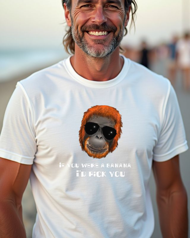 Orang-Utan If you were a banana - Lustiger Affe Spruch – T-Shirt