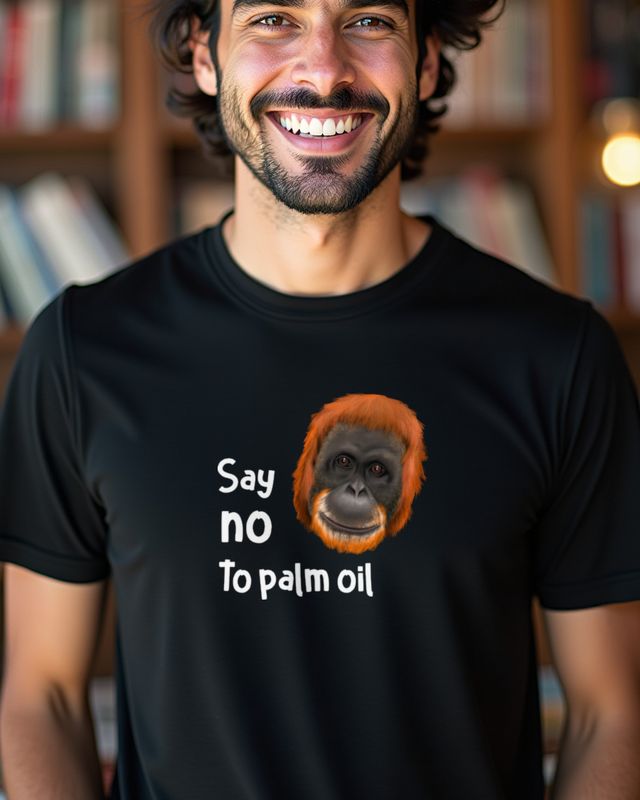 Say No to Palm Oil Orangutan - Rainforest Ape Design β T-Shirt