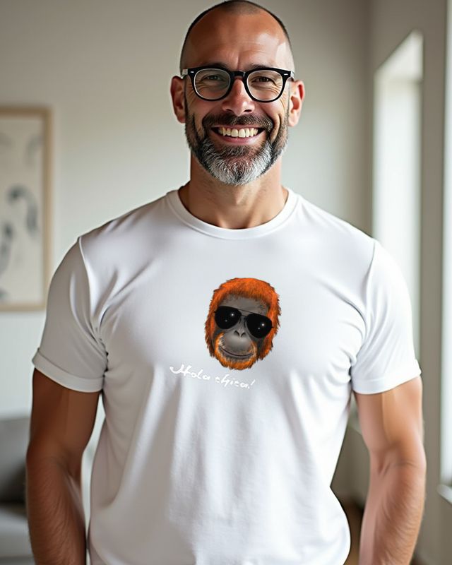 Orangutan Hola Chica - Funny Monkey Pickup Line โ T-Shirt