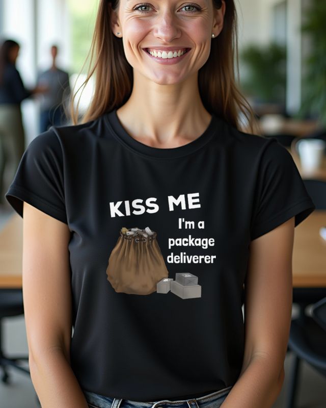Paketbote Kiss me - Lustiges Geschenk für Paketzusteller
