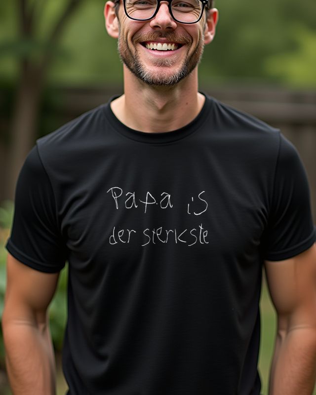 Papa ist der Stärkste - Lustiges Vatertag Geschenk – T-Shirt