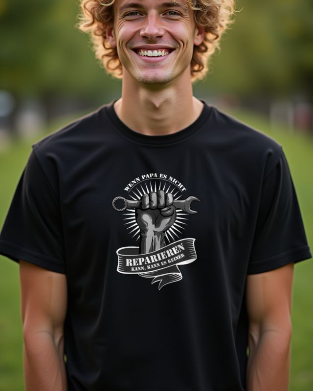 Papa repariert alles - Lustiger Spruch für Heimwerker – T-Shirt