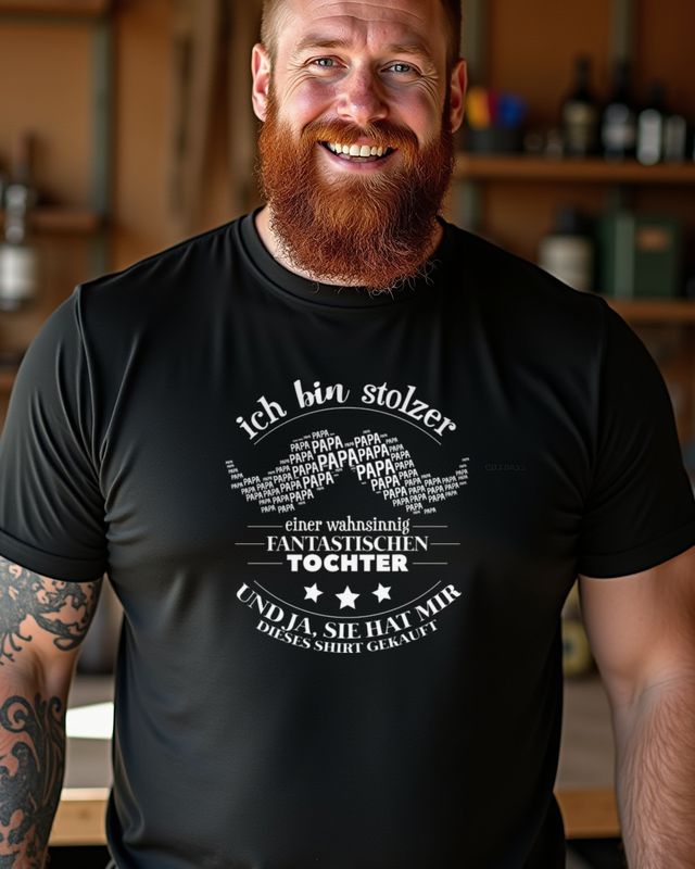 Papa Tochter Shirt - Geschenk zum Vatertag und Geburtstag – T-Shirt