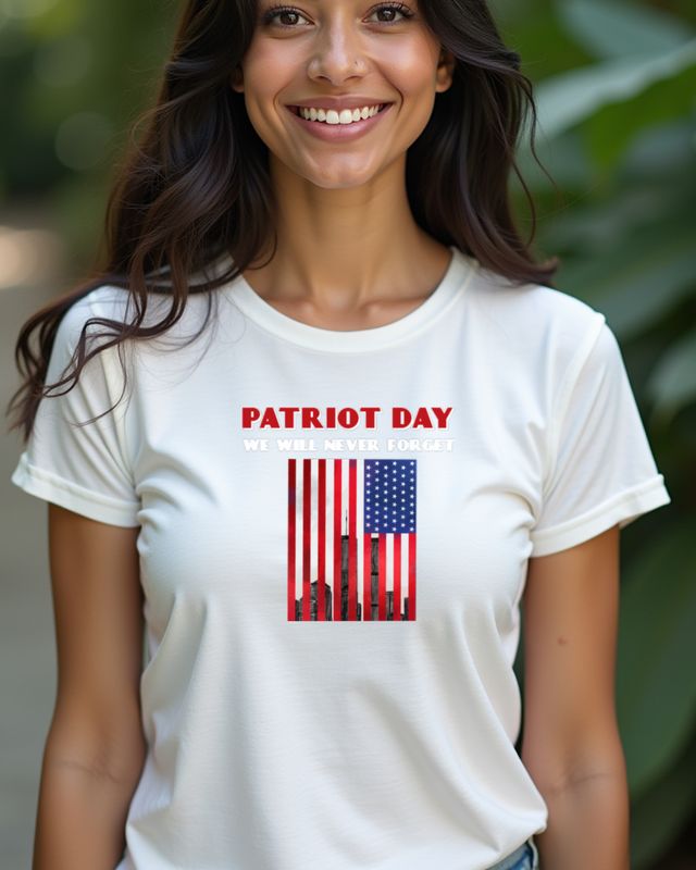 Patriot Day - We Will Never Forget USA Flagge – T-Shirt
